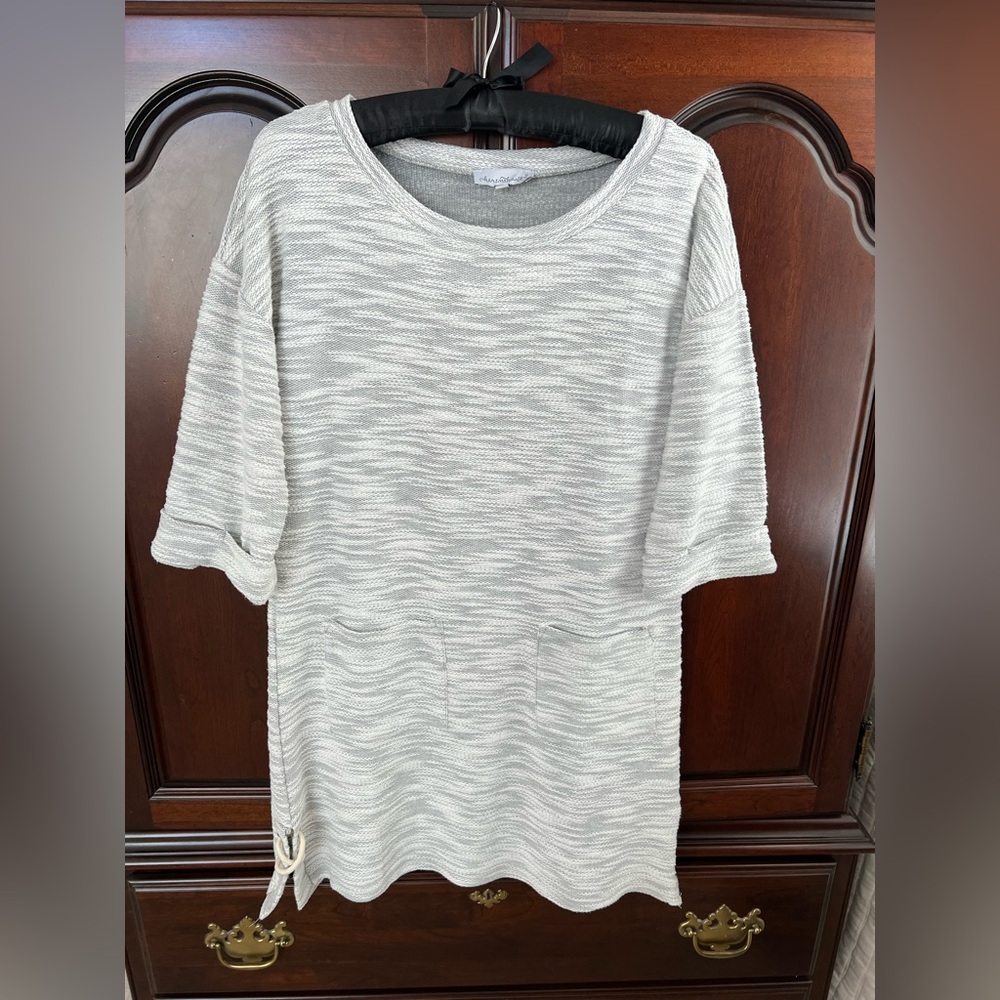KEREN hart Light Gray Textured Dress
